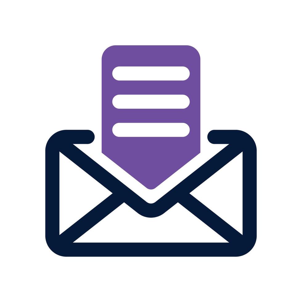 mail icon. vector dual tone icon for your website, mobile, presentation, and logo design.