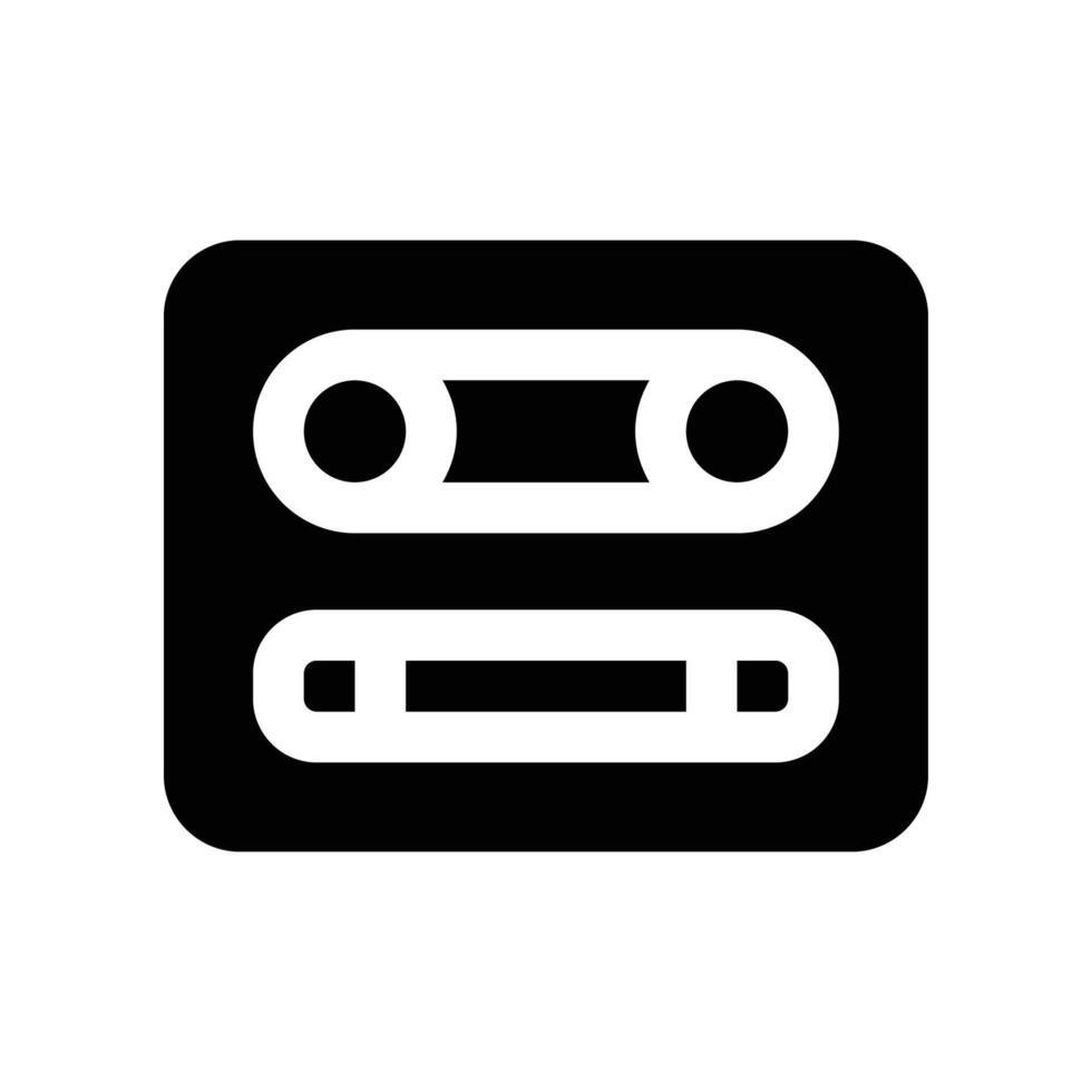 cassette icon. vector glyph icon for your website, mobile, presentation, and logo design.