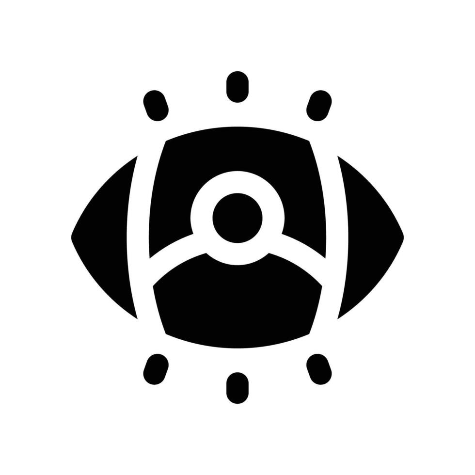user vision icon. vector glyph icon for your website, mobile, presentation, and logo design.