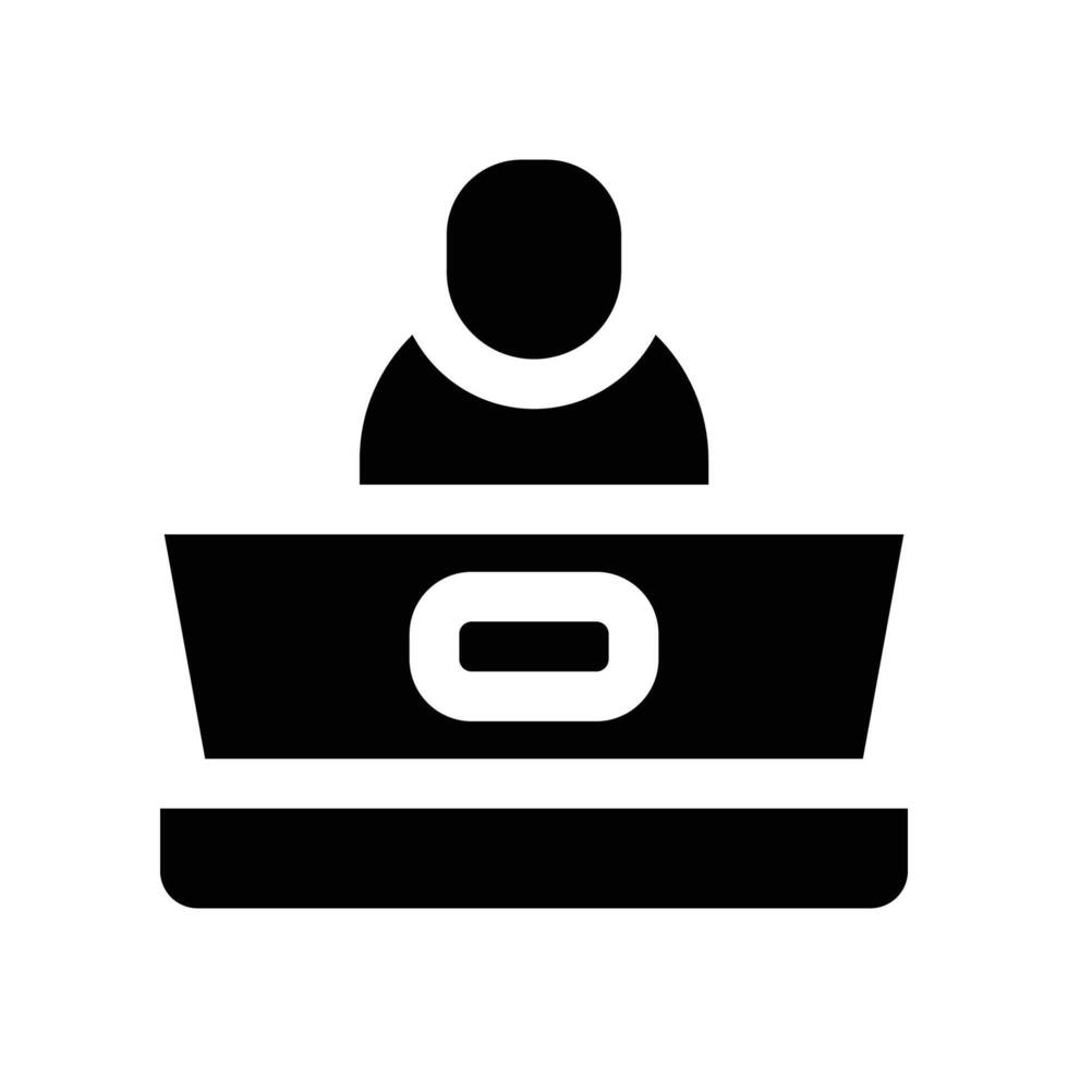 content creator icon. vector glyph icon for your website, mobile, presentation, and logo design.