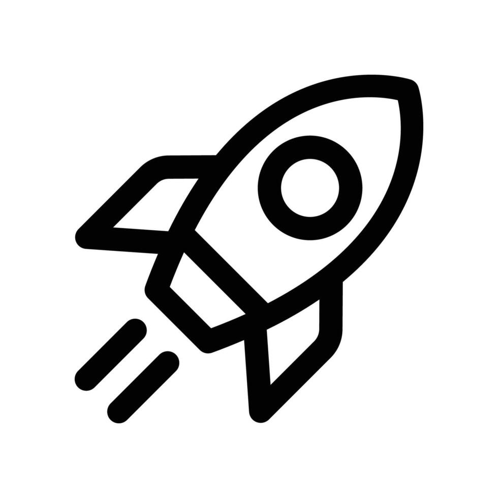 rocket icon. vector line icon for your website, mobile, presentation, and logo design.