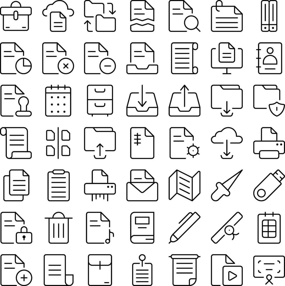 Vector of Documentation Icon Set. Perfect for user interface, new application