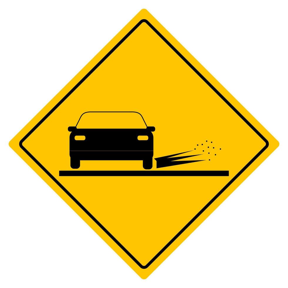 Loose gravel sign. Vector design.