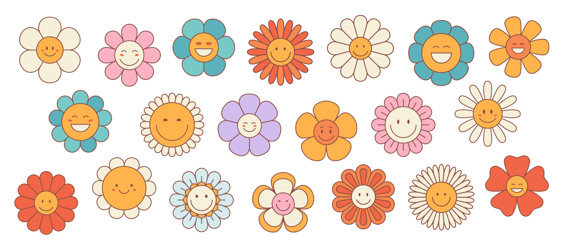 Retro Groovy Daisy Sunflower Happy Cute Flowers 39614802 Vector Art At Retro Groovy Daisy Sunflower Happy Cute Flowers 39614802 Vector Art At