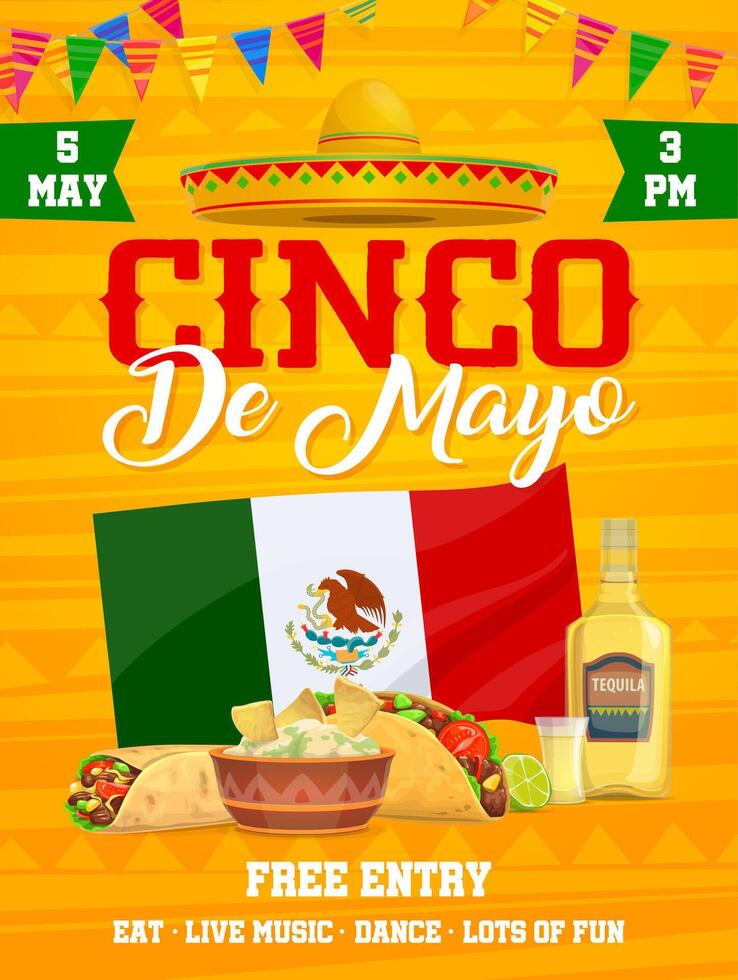 cinco Delaware mayonesa mexicano fiesta fiesta volantes o tarjeta vector