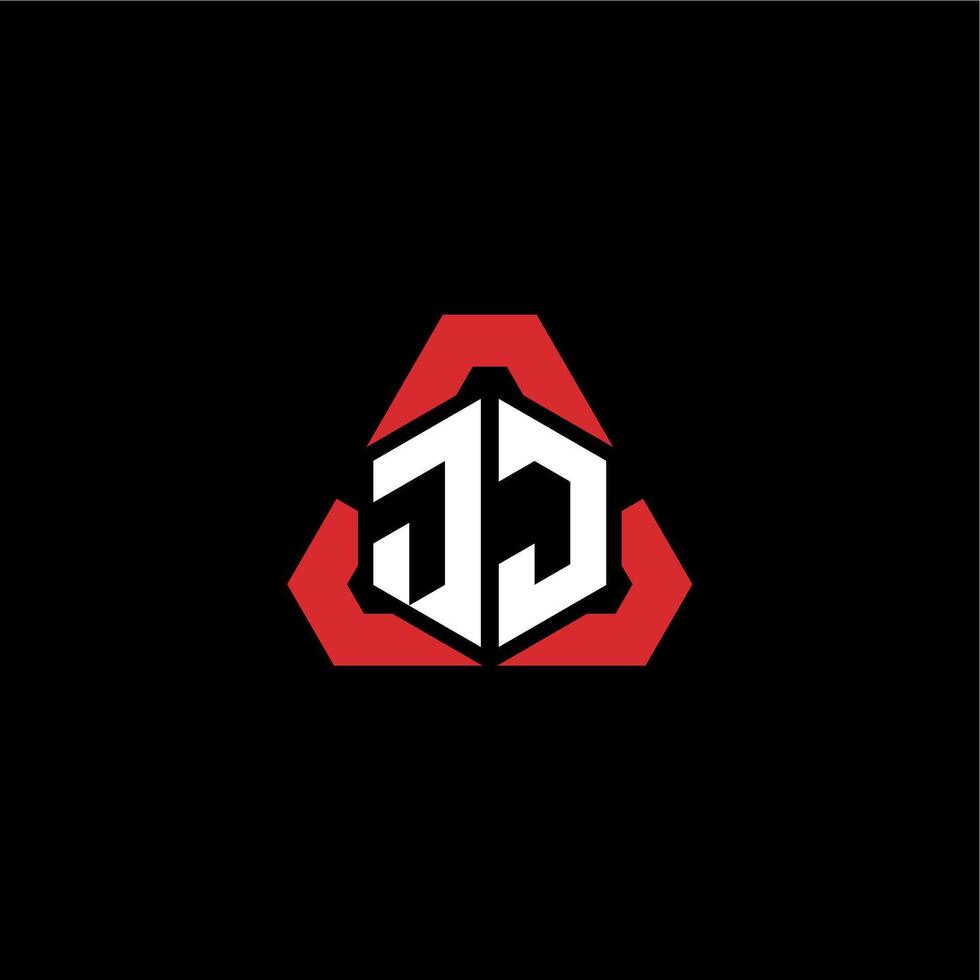 JJ initial logo esport team concept ideas vector