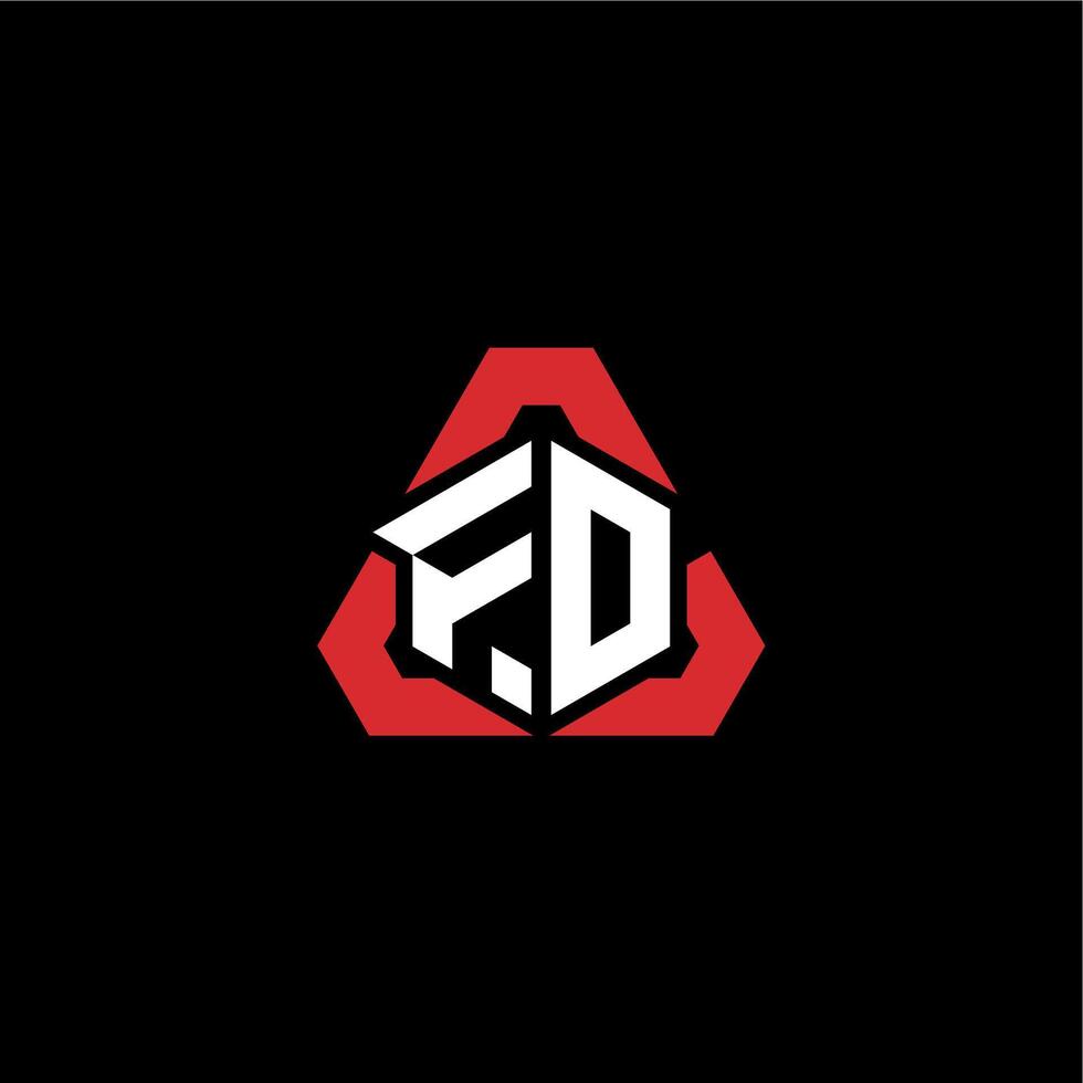 FD initial logo esport team concept ideas vector