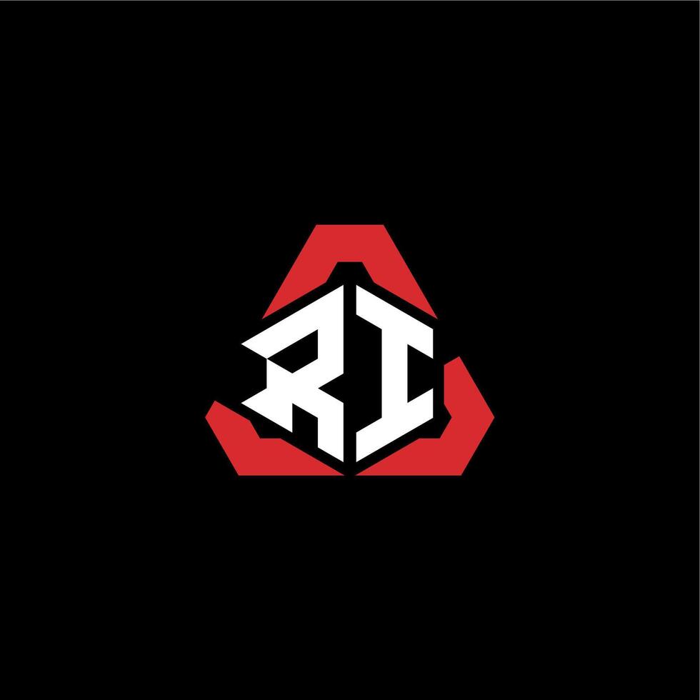 RI initial logo esport team concept ideas vector
