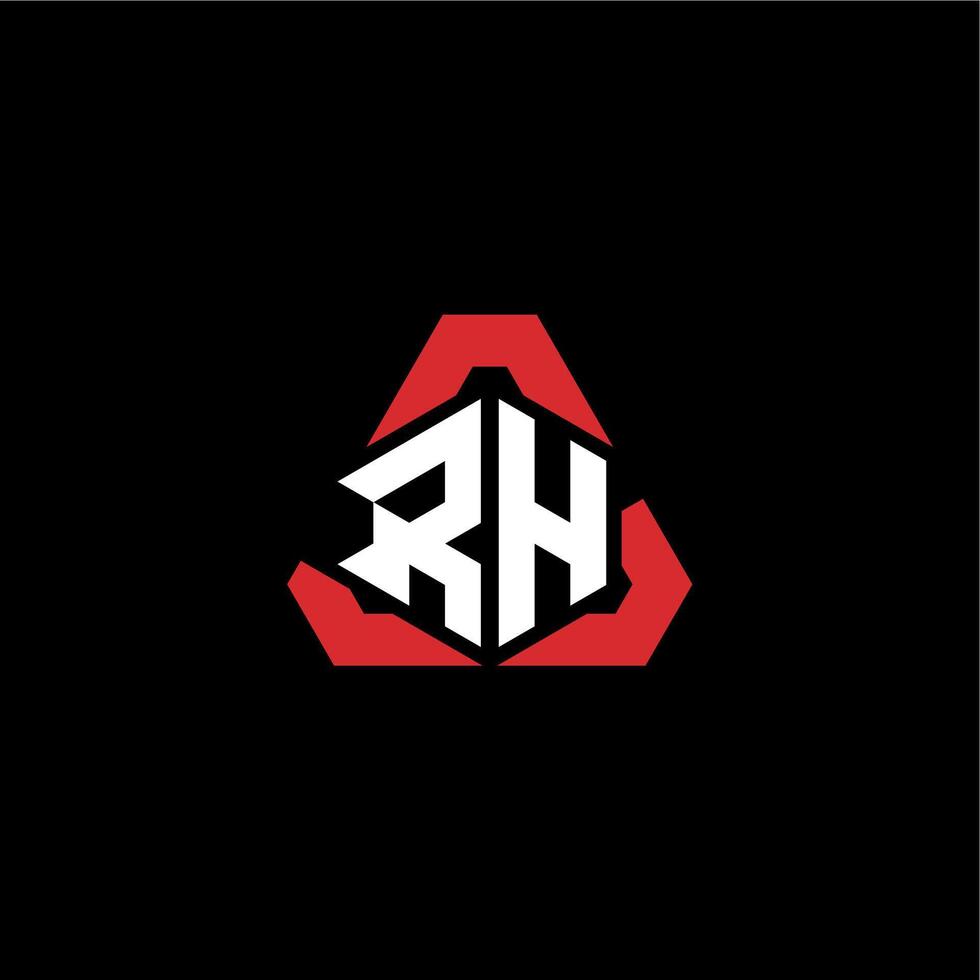 RH initial logo esport team concept ideas vector