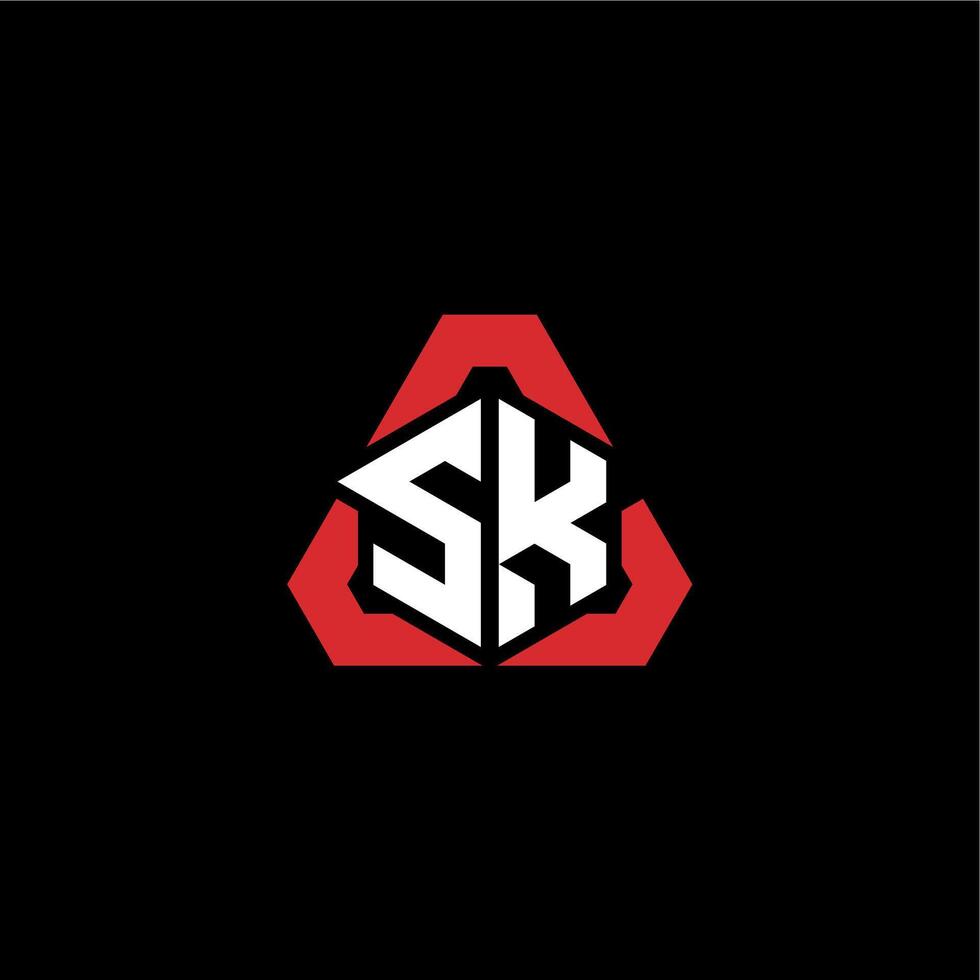 SK initial logo esport team concept ideas vector