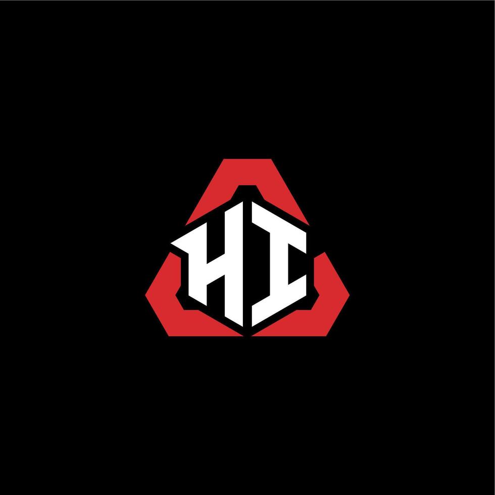 HI initial logo esport team concept ideas vector