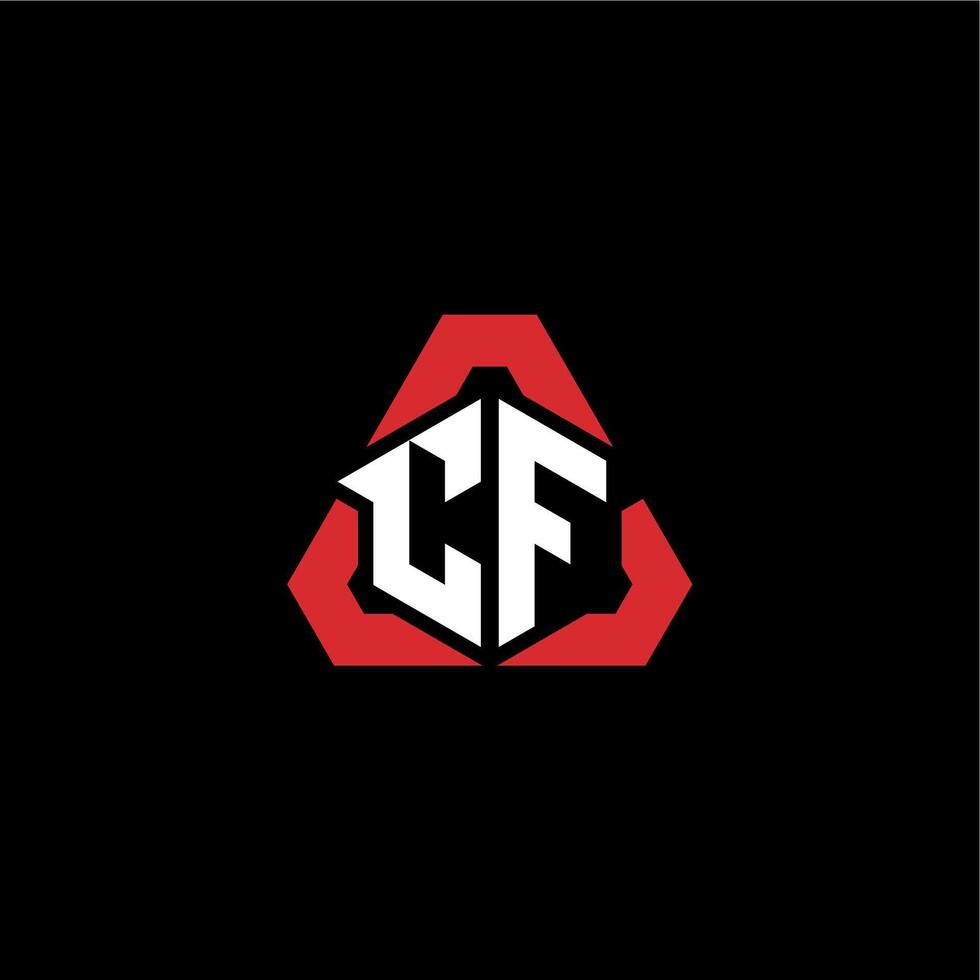 CF initial logo esport team concept ideas vector