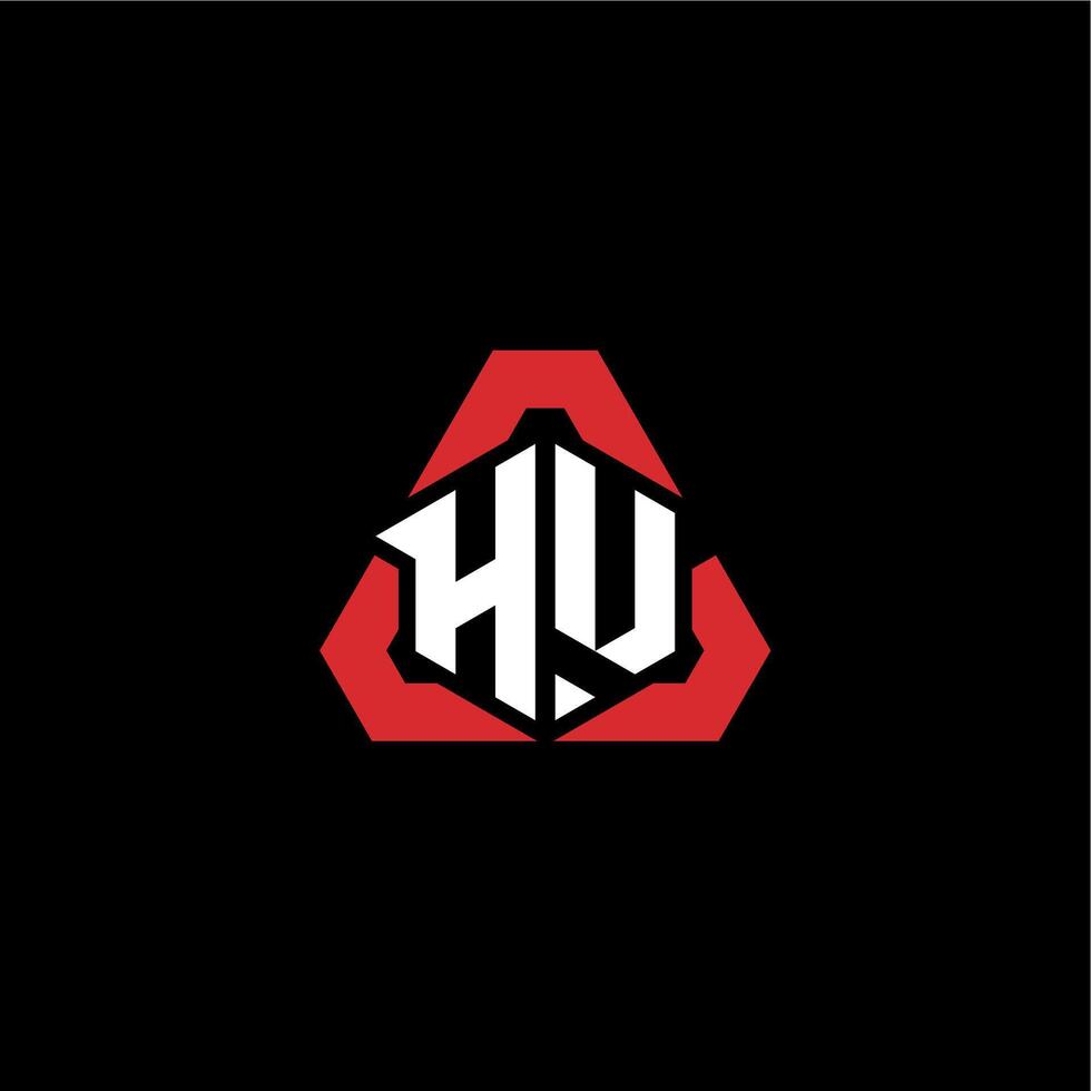 HU initial logo esport team concept ideas vector