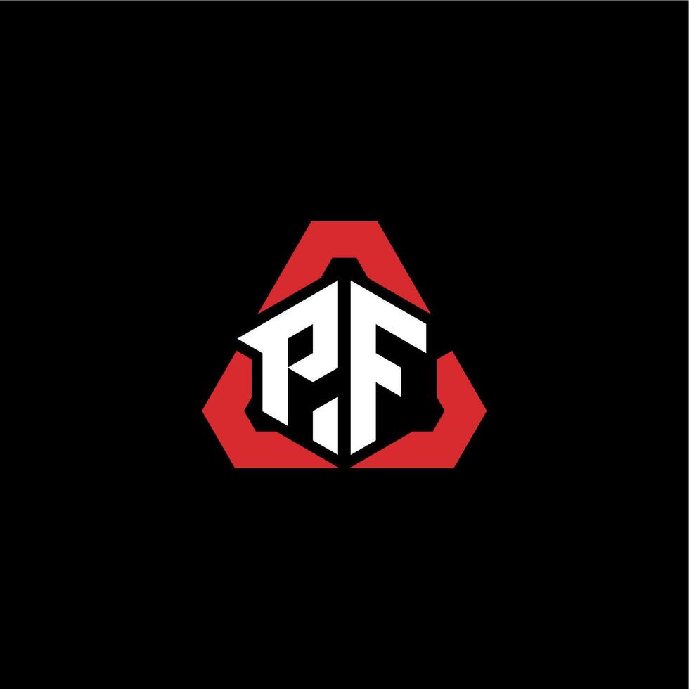PF initial logo esport team concept ideas vector