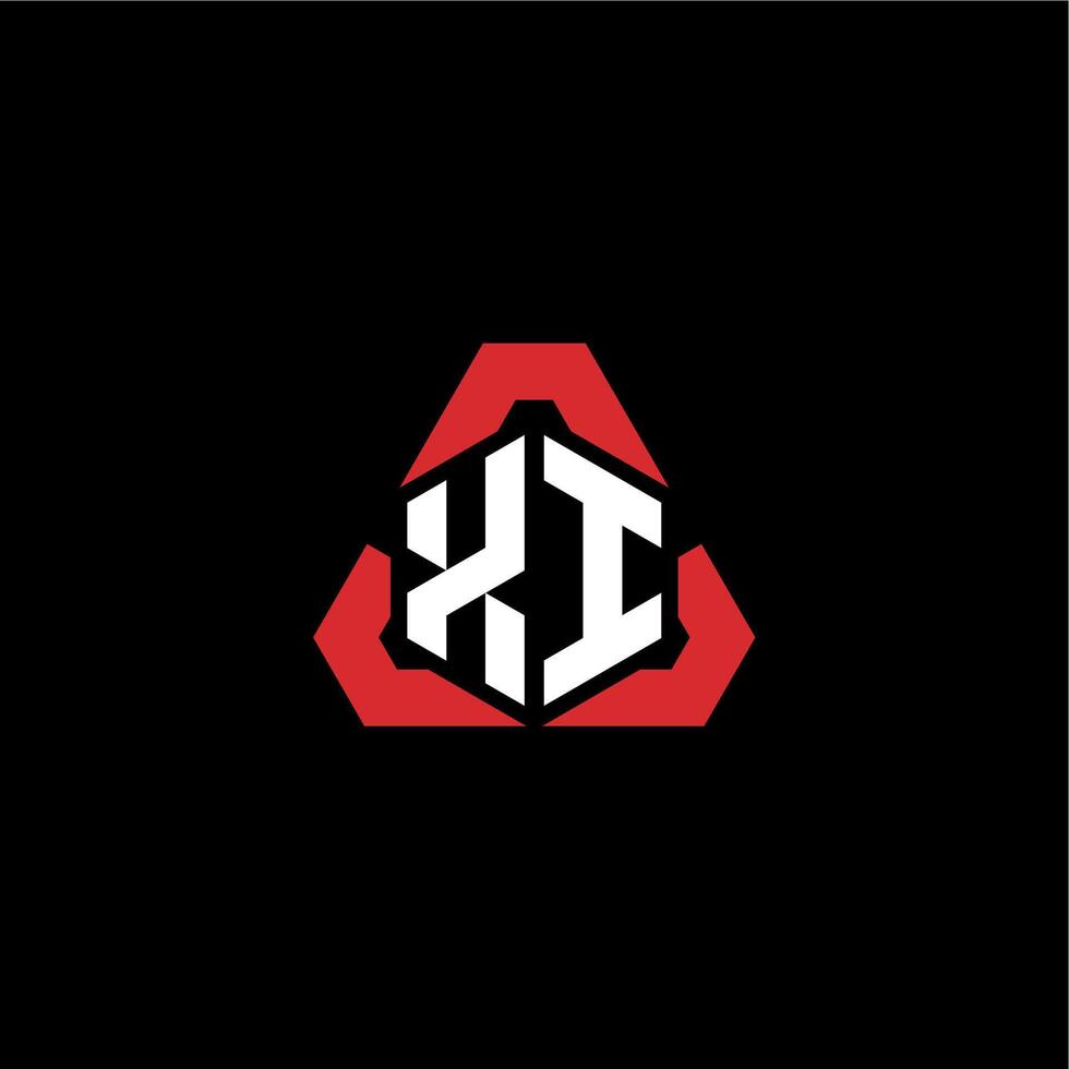 XI initial logo esport team concept ideas vector