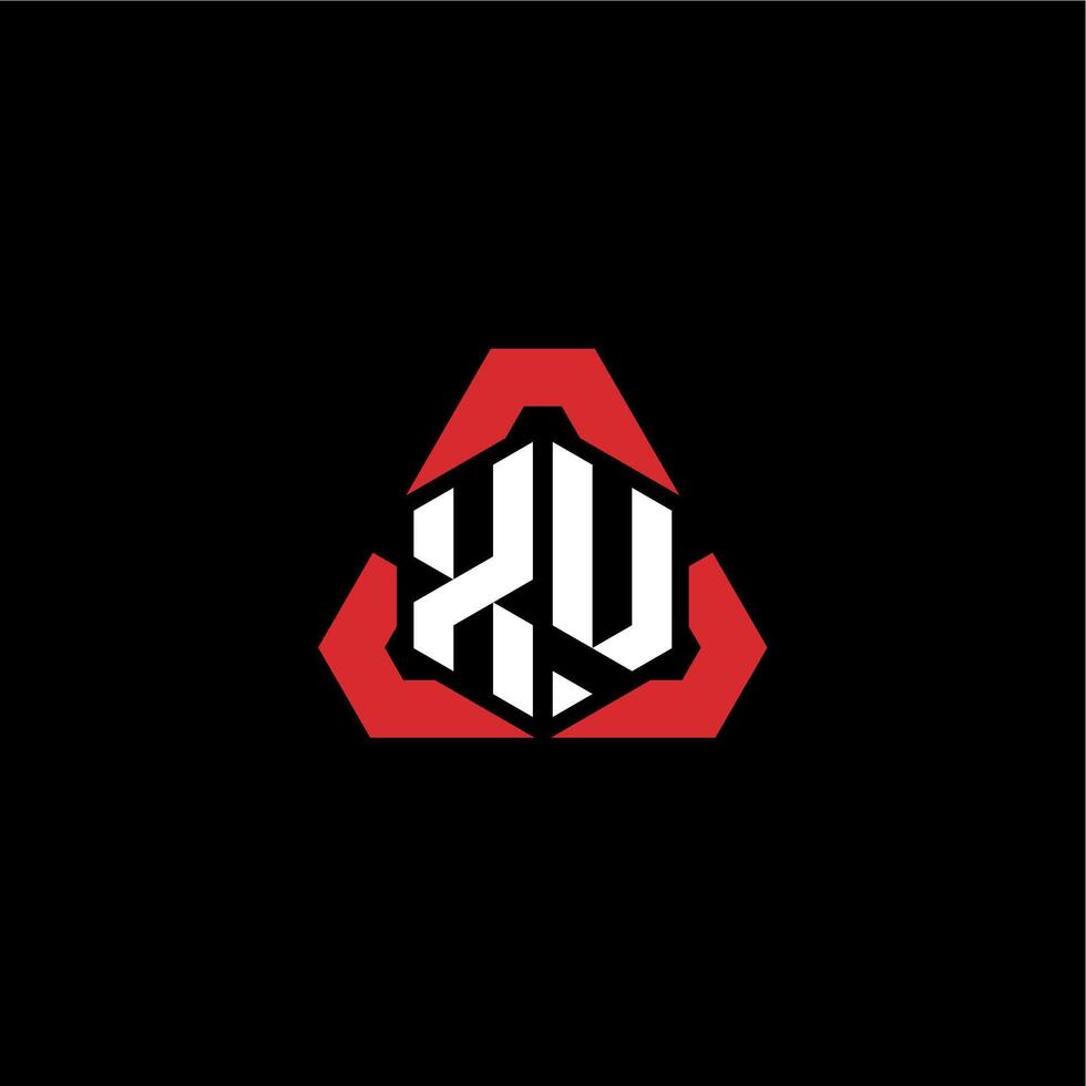 XU initial logo esport team concept ideas vector