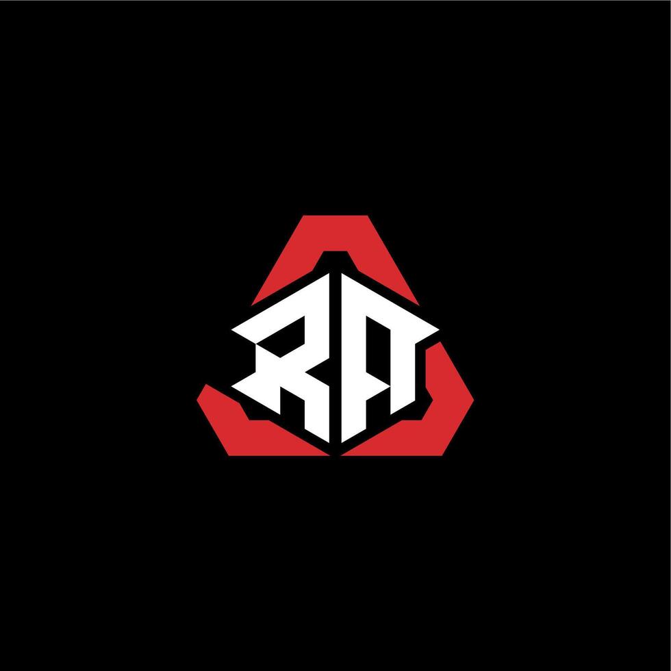 RA initial logo esport team concept ideas vector