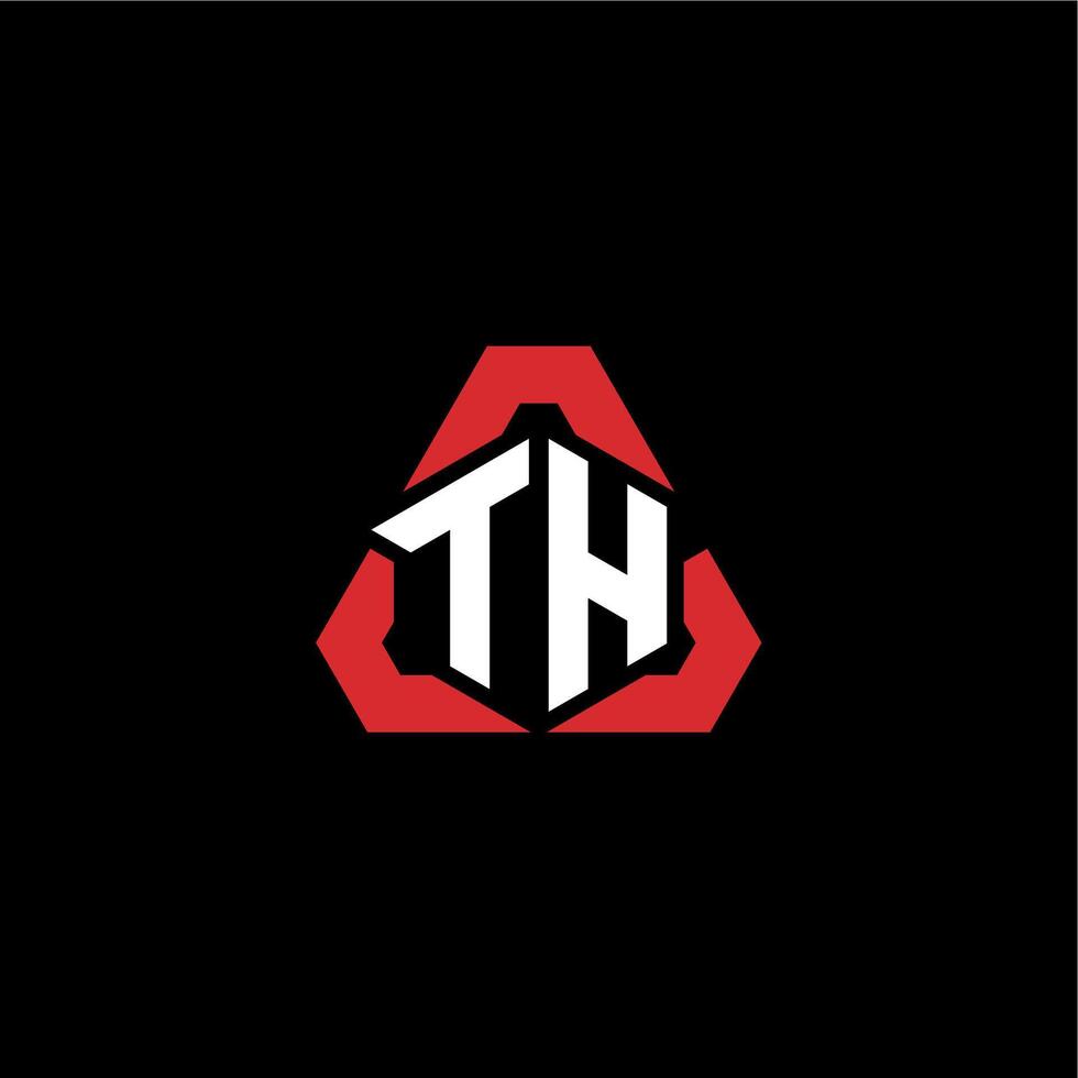 TH initial logo esport team concept ideas vector