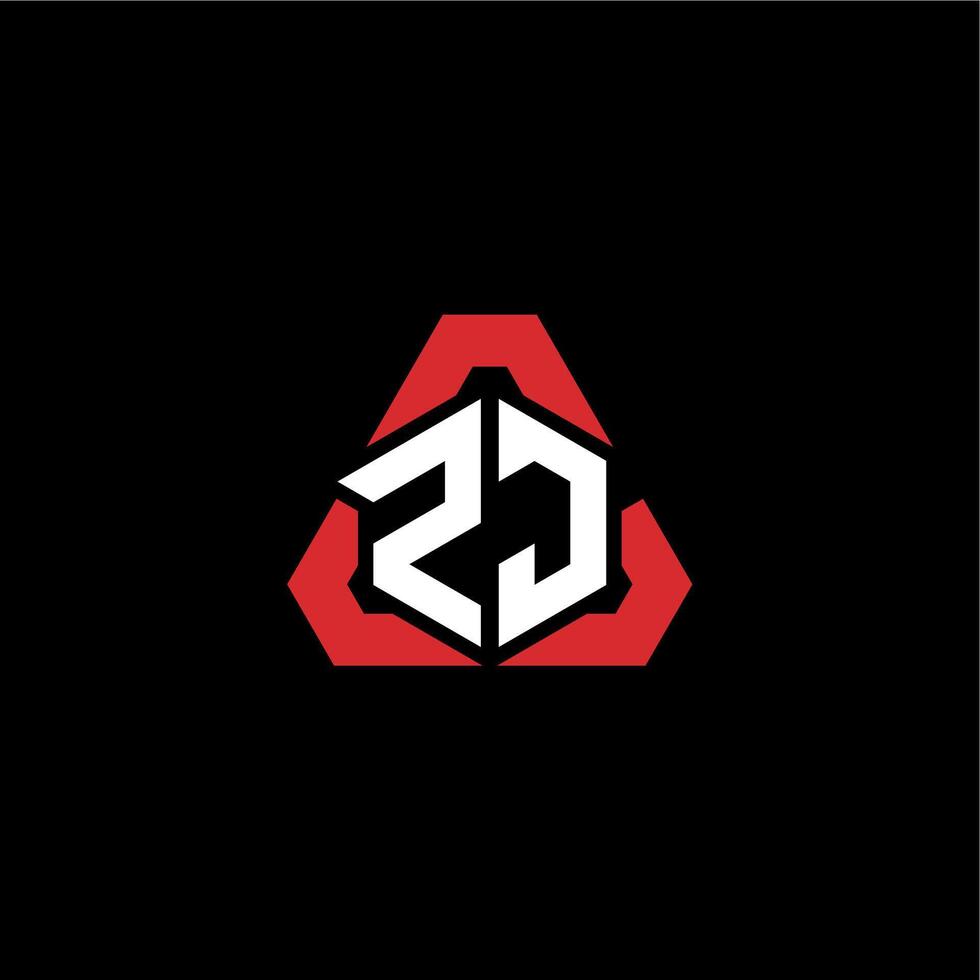 ZJ initial logo esport team concept ideas vector