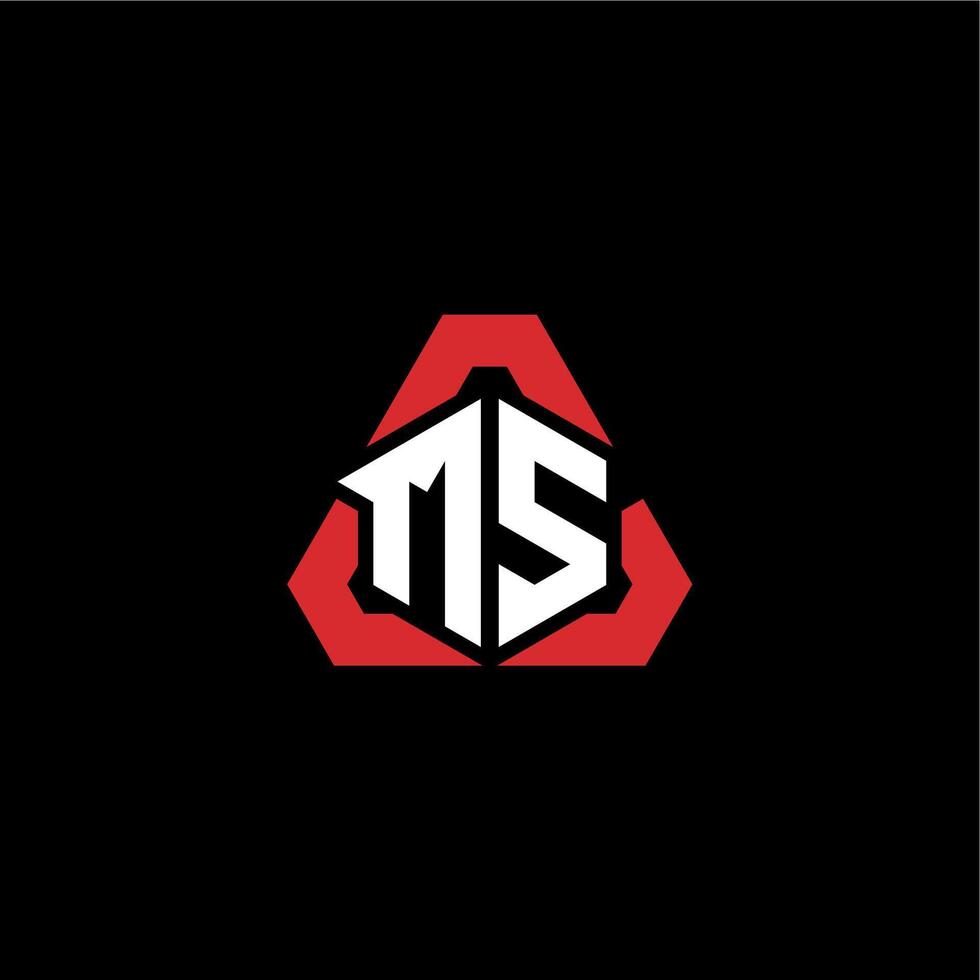MS initial logo esport team concept ideas vector