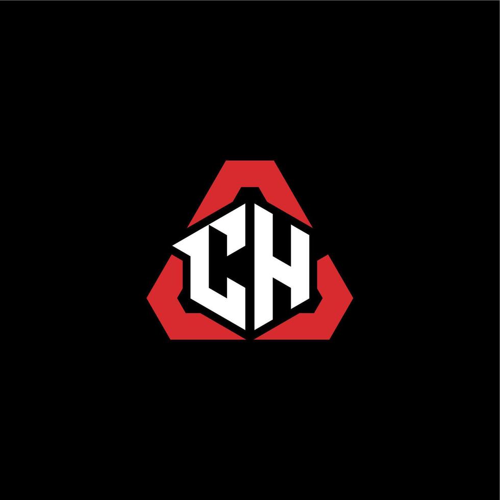 CH initial logo esport team concept ideas vector