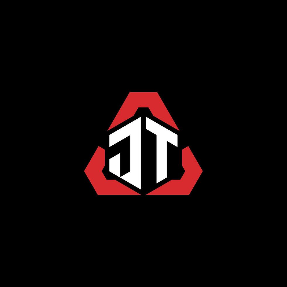 JT initial logo esport team concept ideas vector