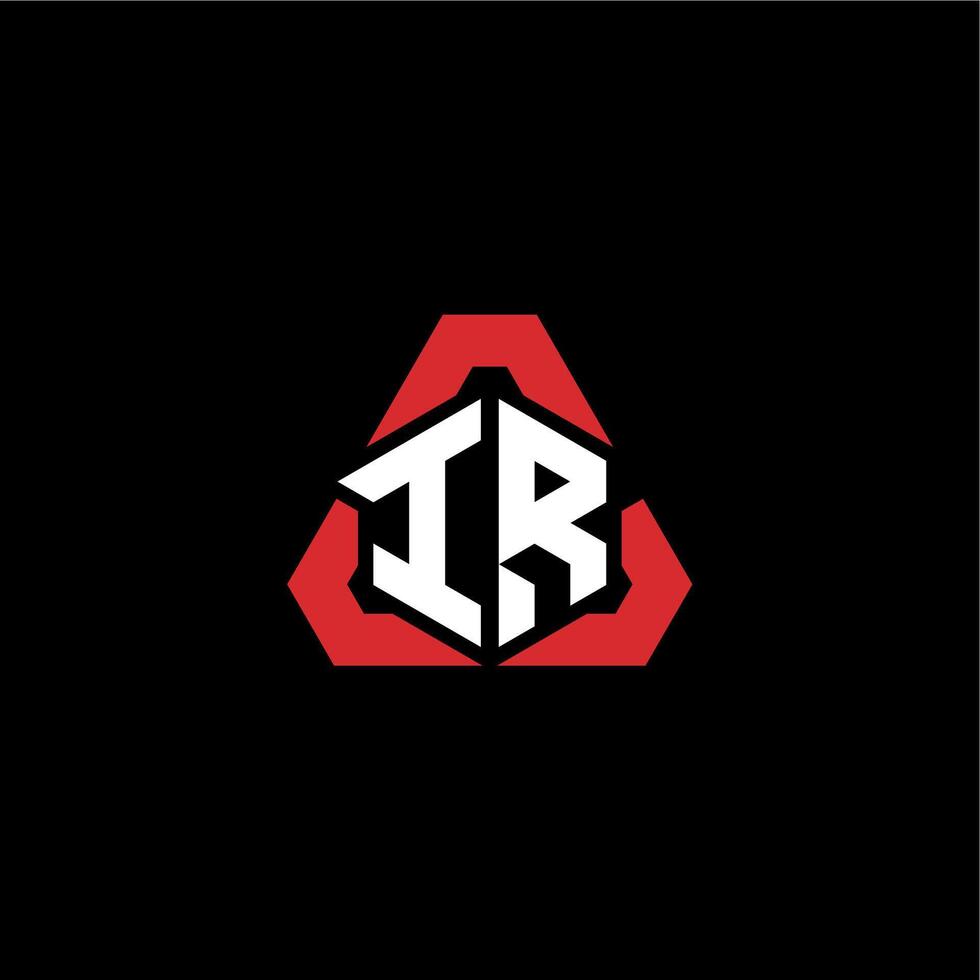 IR initial logo esport team concept ideas vector