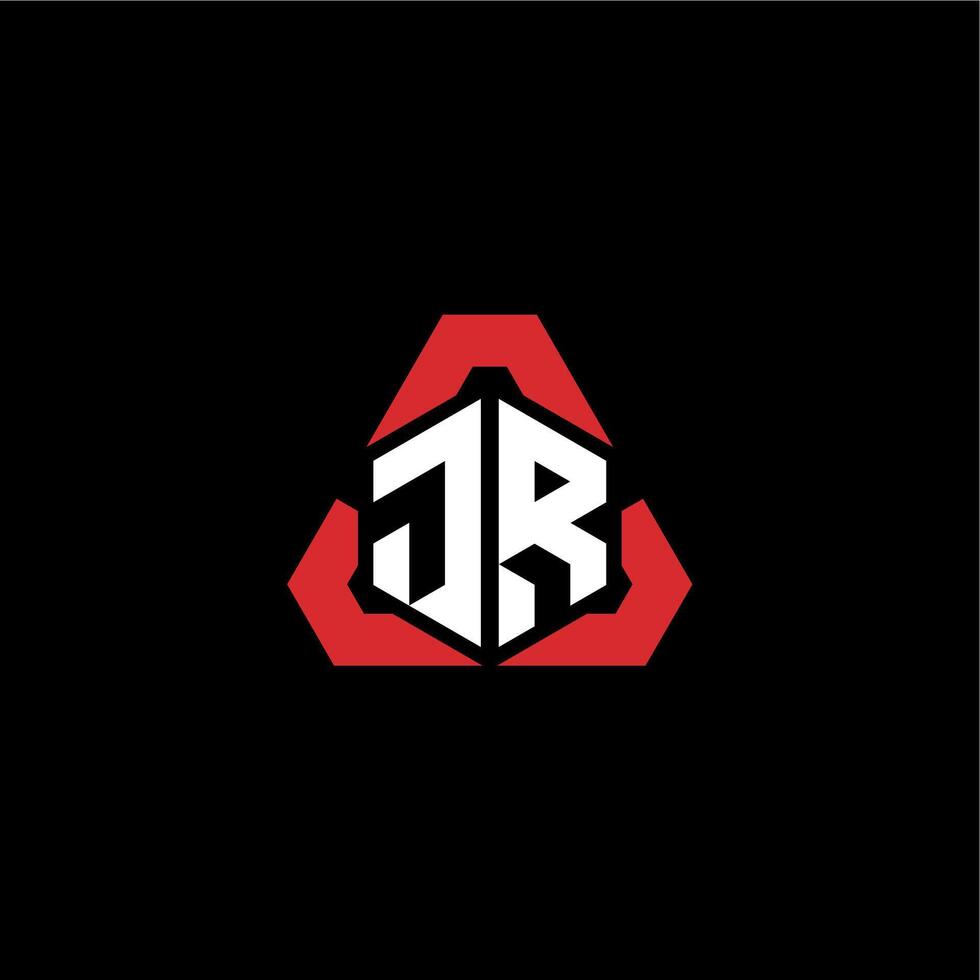 JR initial logo esport team concept ideas vector