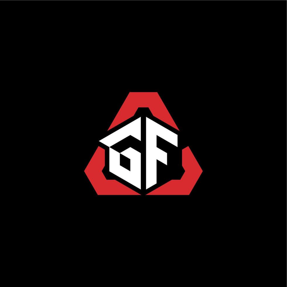 GF initial logo esport team concept ideas vector