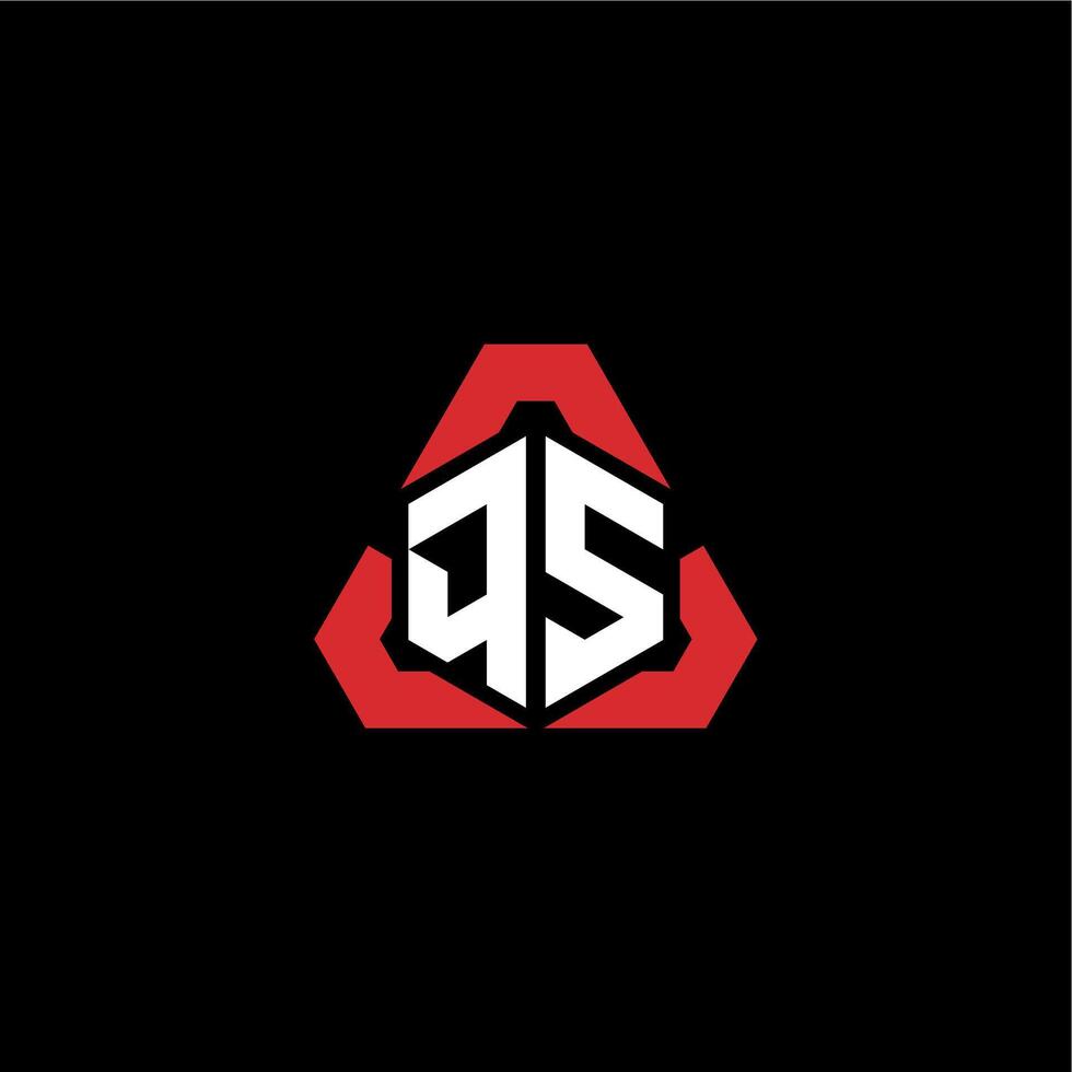 QS initial logo esport team concept ideas vector