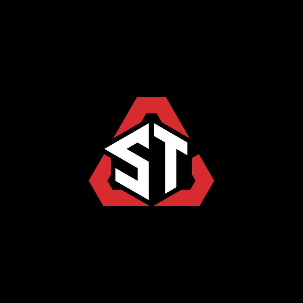 ST initial logo esport team concept ideas vector