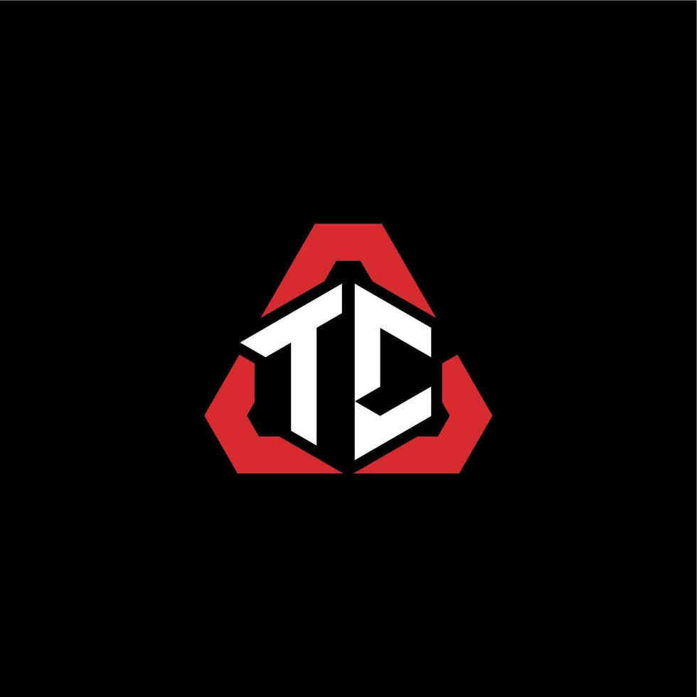 TC initial logo esport team concept ideas vector