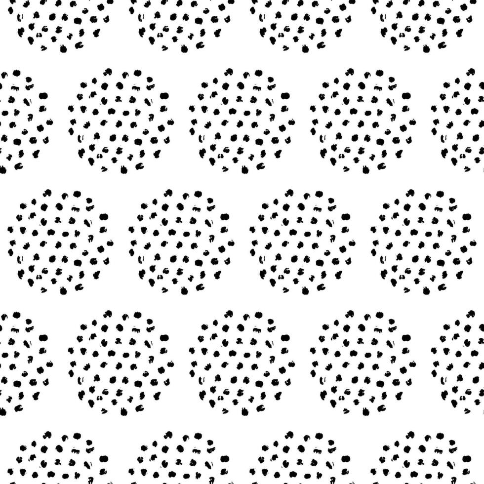 Aesthetic Contemporary printable seamless pattern with abstract line, dot, shape brush stroke in black and white colors. Boho background in minimalist style vector Illustration for wallpaper fabric