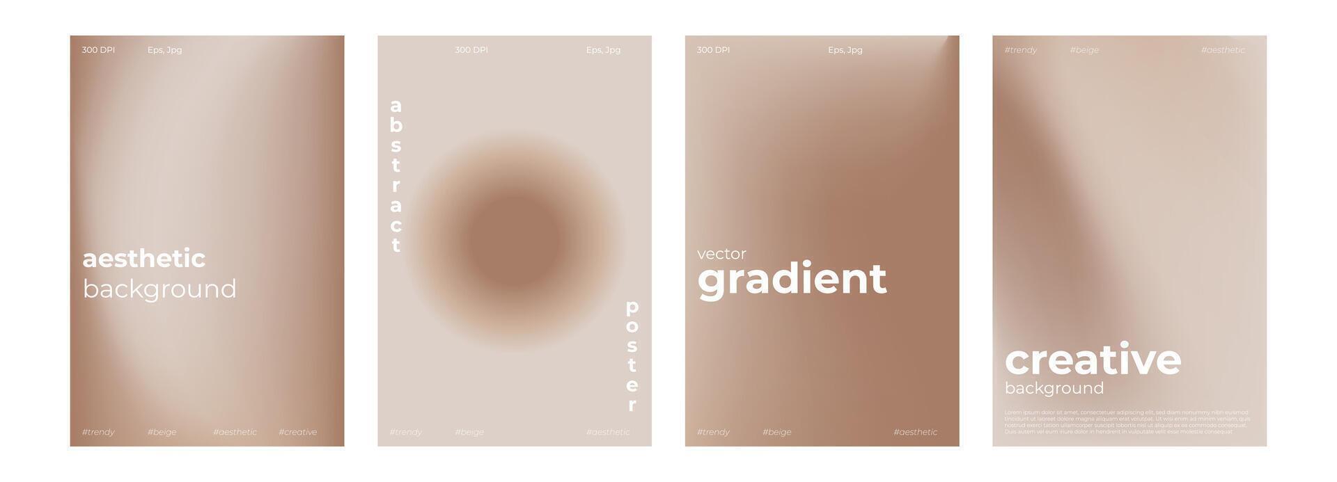 Y2k Aesthetic abstract nude gradient background with beige, pink, pastel, soft blurred pattern. Poster for social media stories, album covers, banners, templates for digital marketing vector