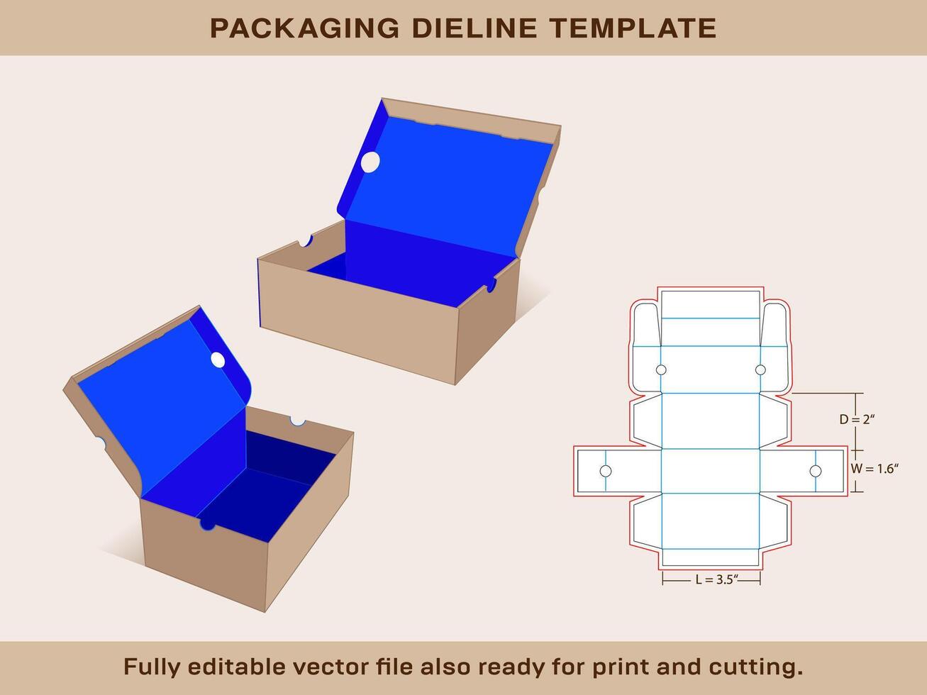 Kids Sneaker box Small size 3.5x 1.6x2 Inch Dieline Template vector