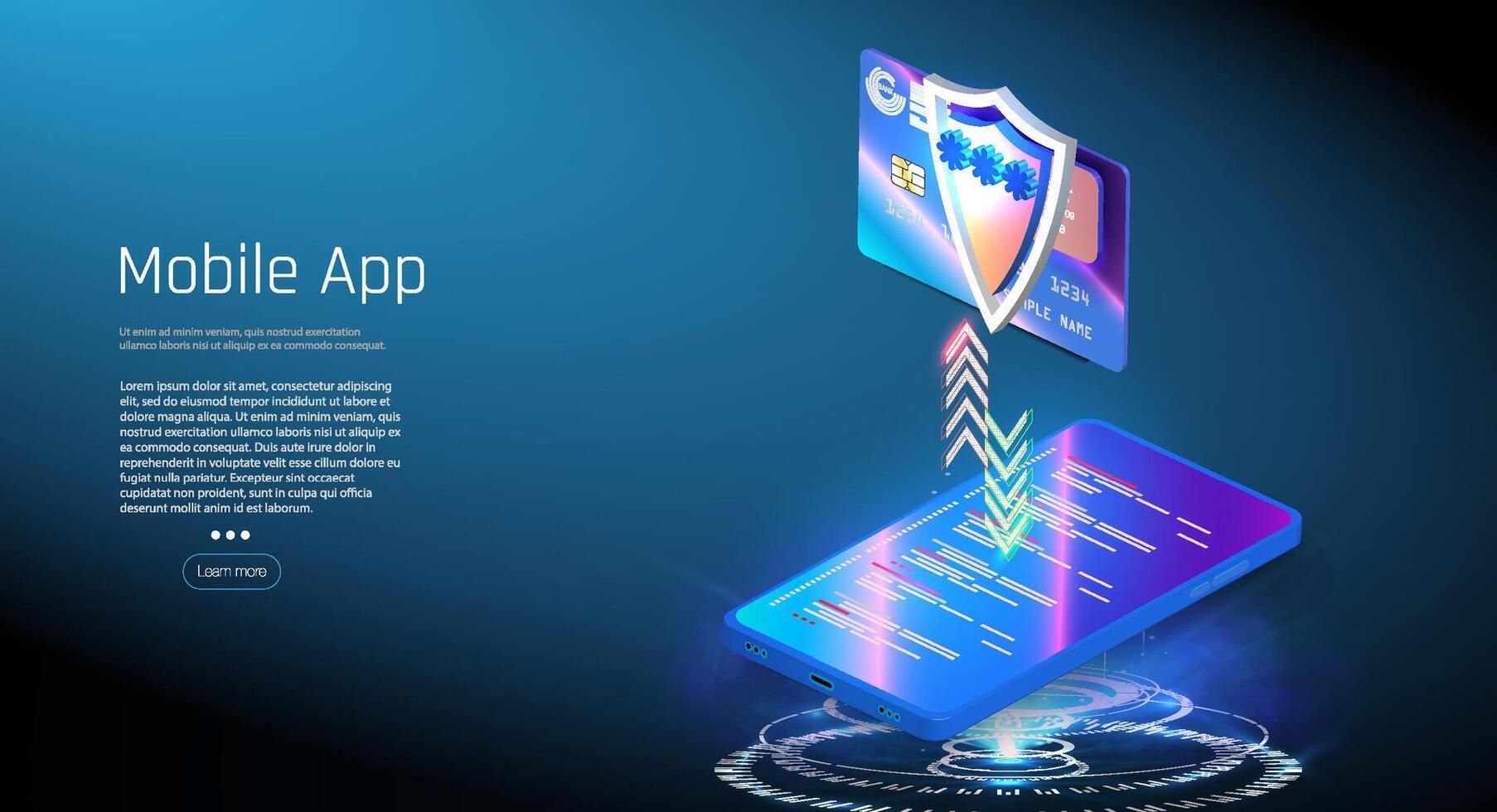 Cyber Security concept.Cybersecurity, antivirus, encryption, data protection. Software development. Safety internet technology vector