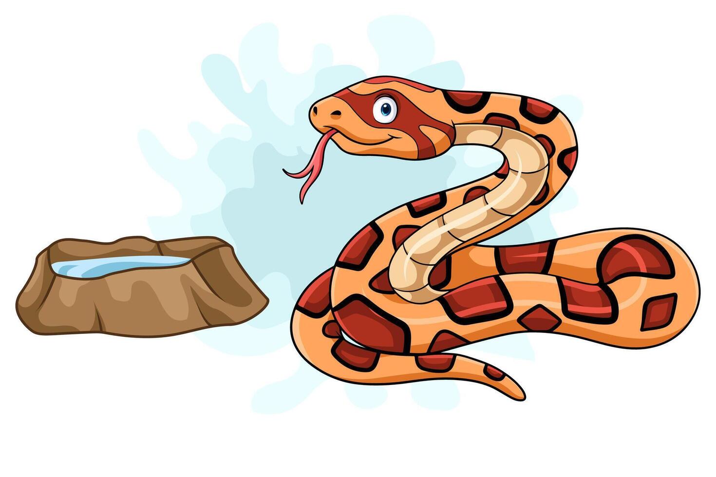 dibujos animados enojado serpiente de maíz en blanco antecedentes vector