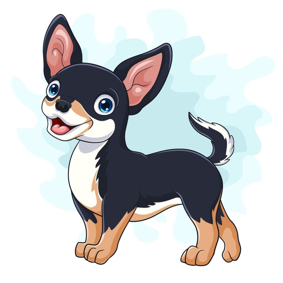 Cartoon chihuahua dog isolated on white background vector