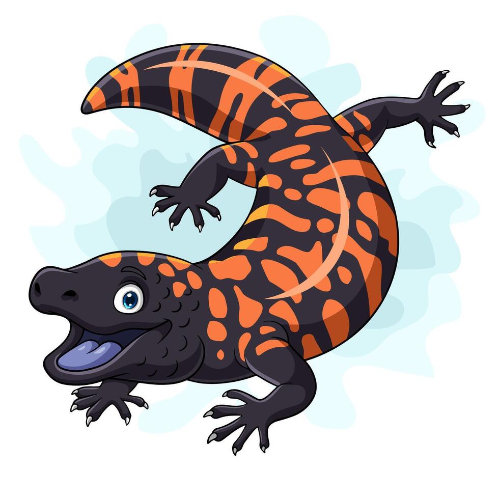 Cartoon Gila monster isolated on white background vector