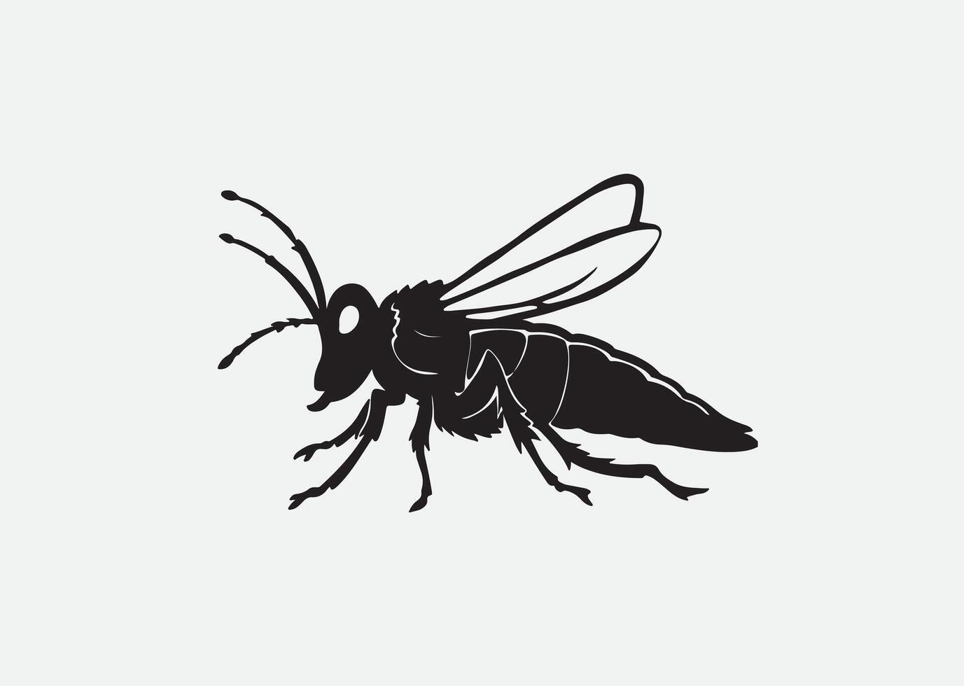 ai generado mosca aislado en blanco vector