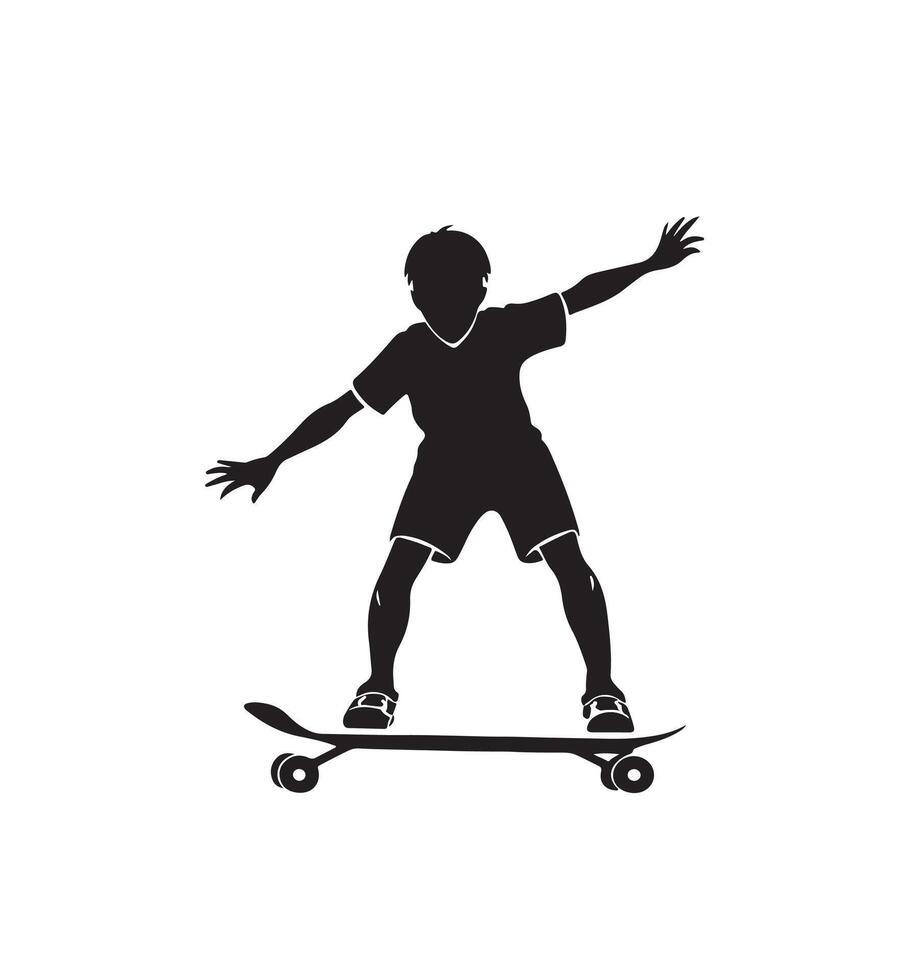 ai generado skater silueta vector