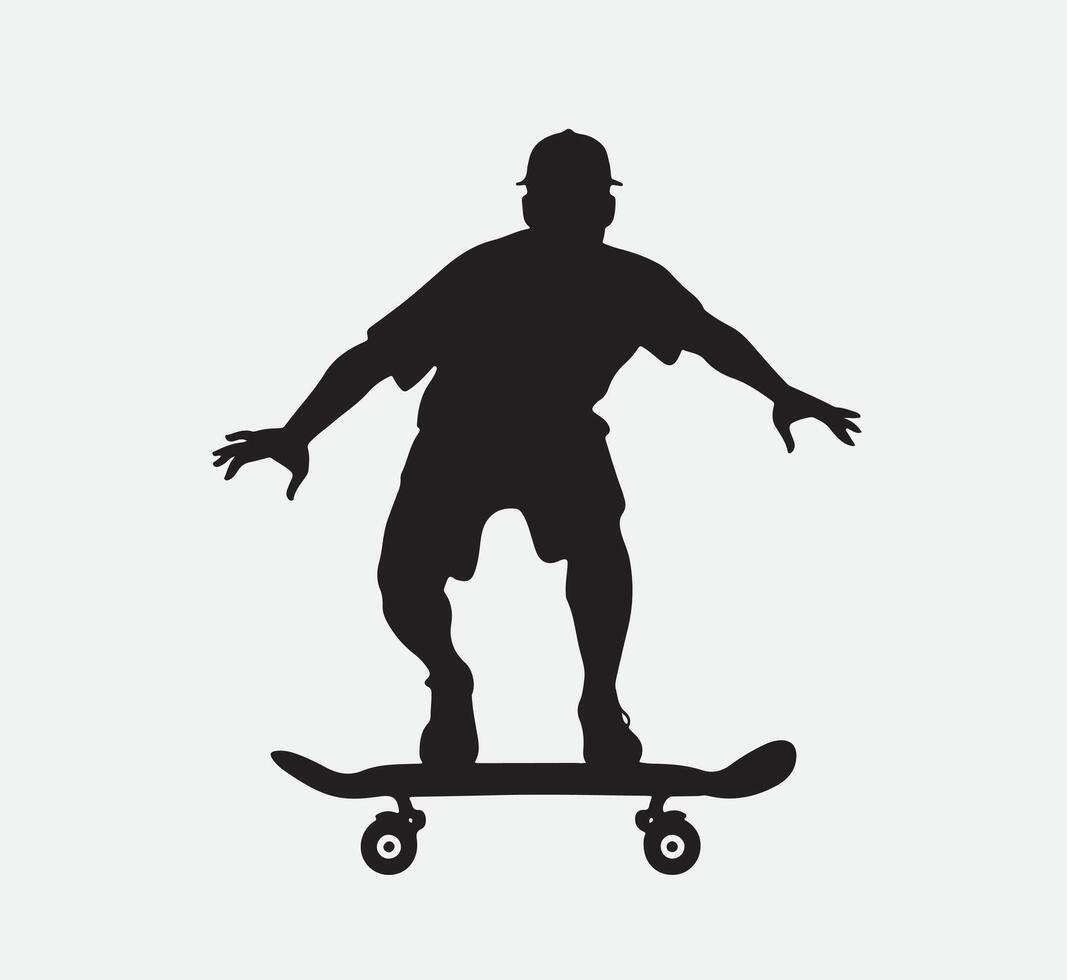 ai generado skater silueta vector