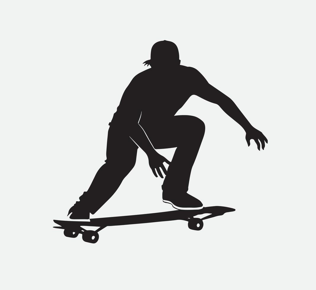 ai generado skater silueta vector