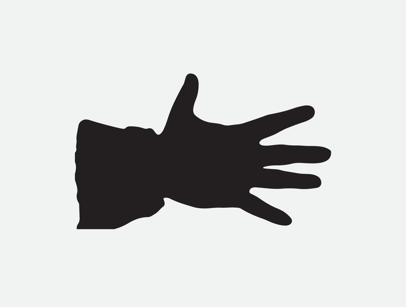 AI generated Silhouette of hand vector