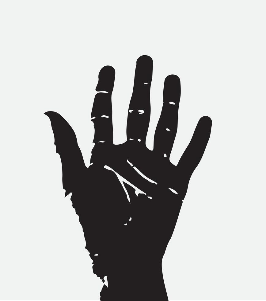AI generated Silhouette of hand vector