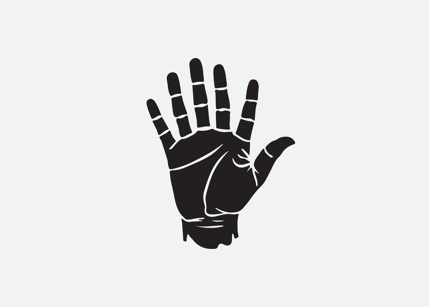 AI generated Silhouette of a hand vector