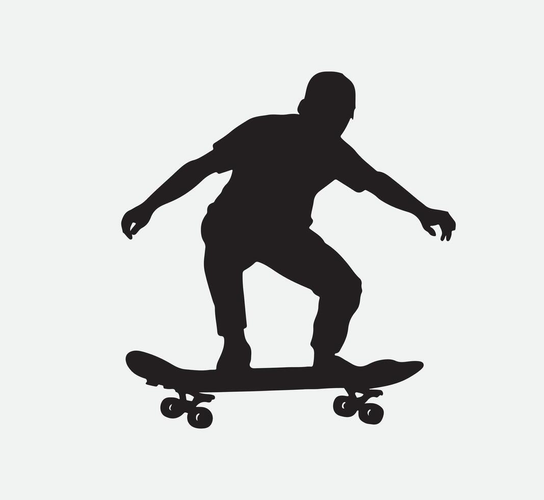 ai generado skater silueta vector