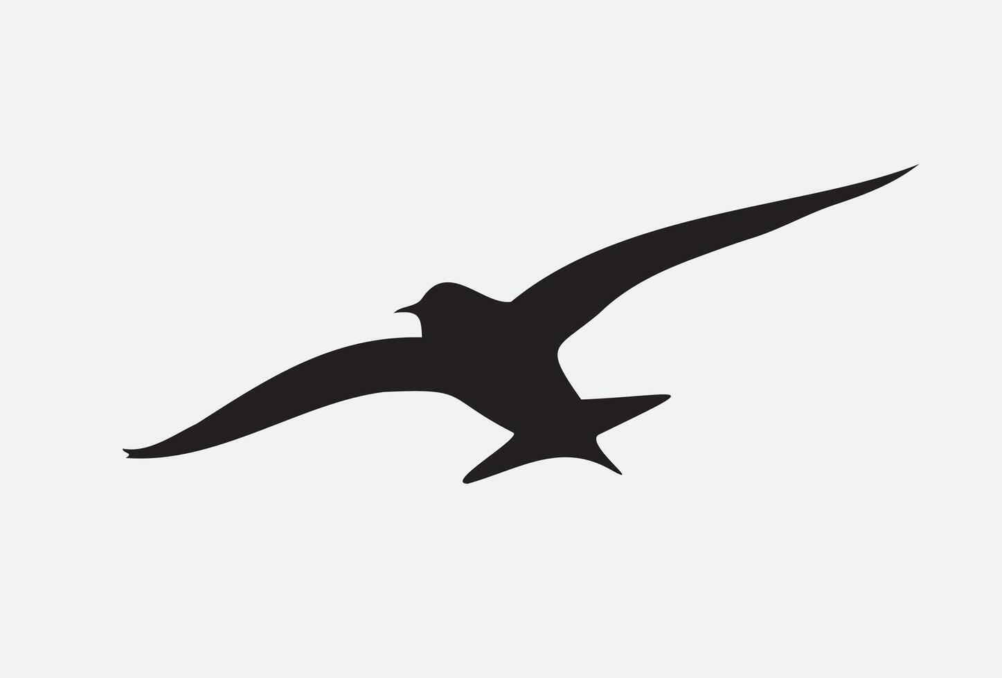 AI generated Silhouette bird isolated on white vector