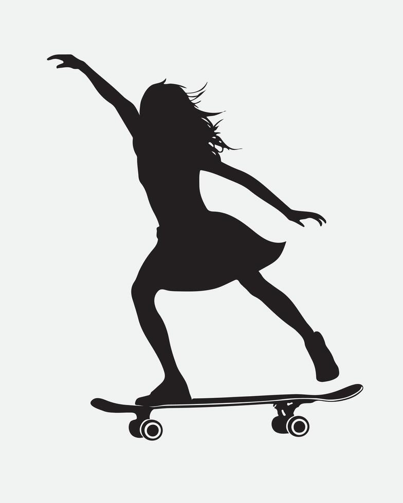 ai generado skater silueta vector