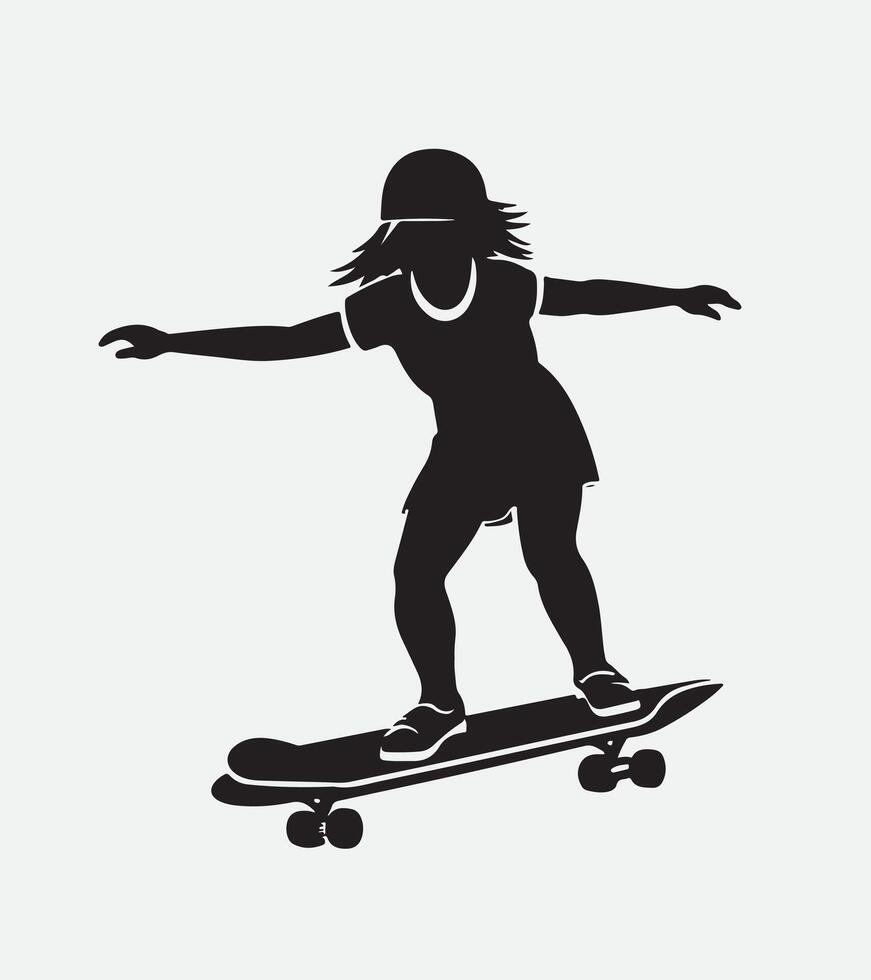 ai generado skater silueta vector